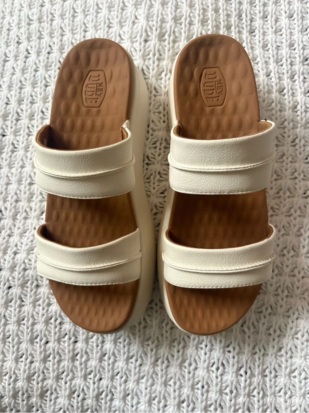 HEY DUDE WOMENS AUSTIN SLIDE CLASSIC SANDAL white size 10W new